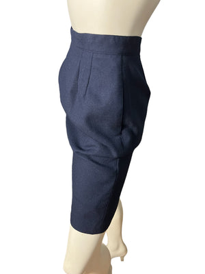 Vintage blue Lord & Taylor wool skirt 2