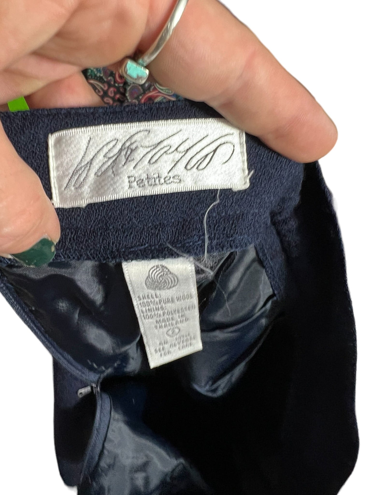 Vintage blue Lord & Taylor wool skirt 2