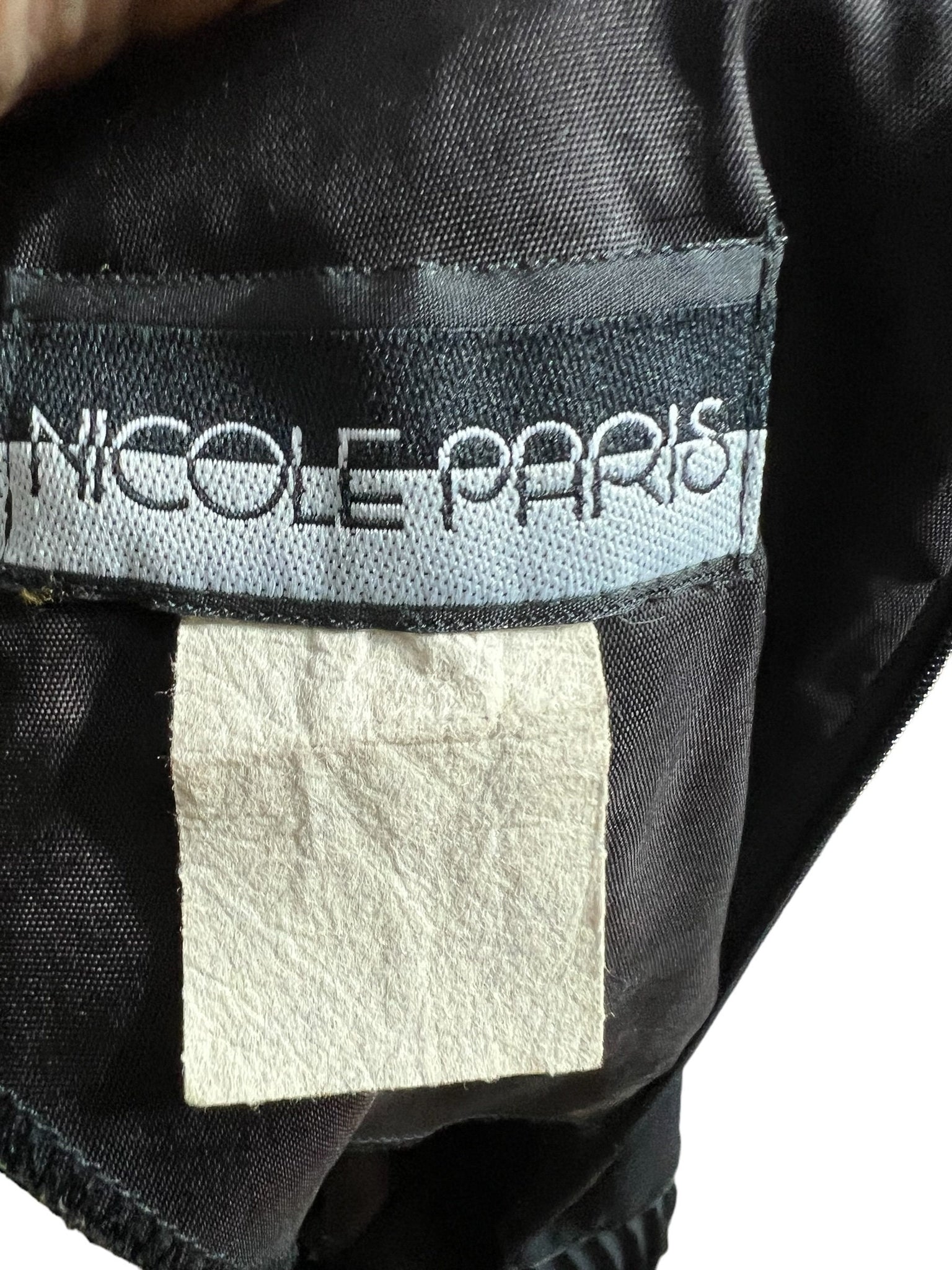 Vintage 80's black pleated dress M Nicole Paris