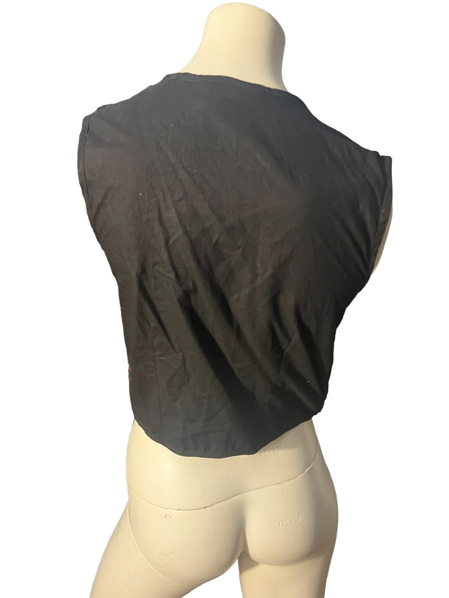 Vintage 80's vest maroon & black S Wrapper