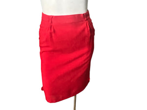 Vintage pencil red skirt S 26"