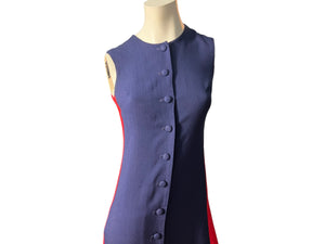 Vintage 70's blue & red long dress Sonni