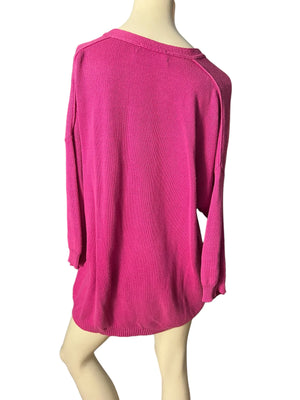 Vintage pink oversize sweater L XL Bergdorf Goodman