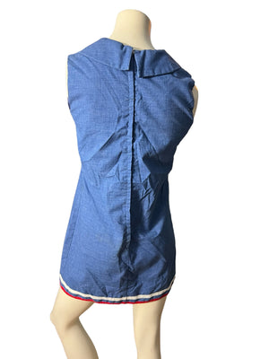 Vintage 70's blue mini dress M