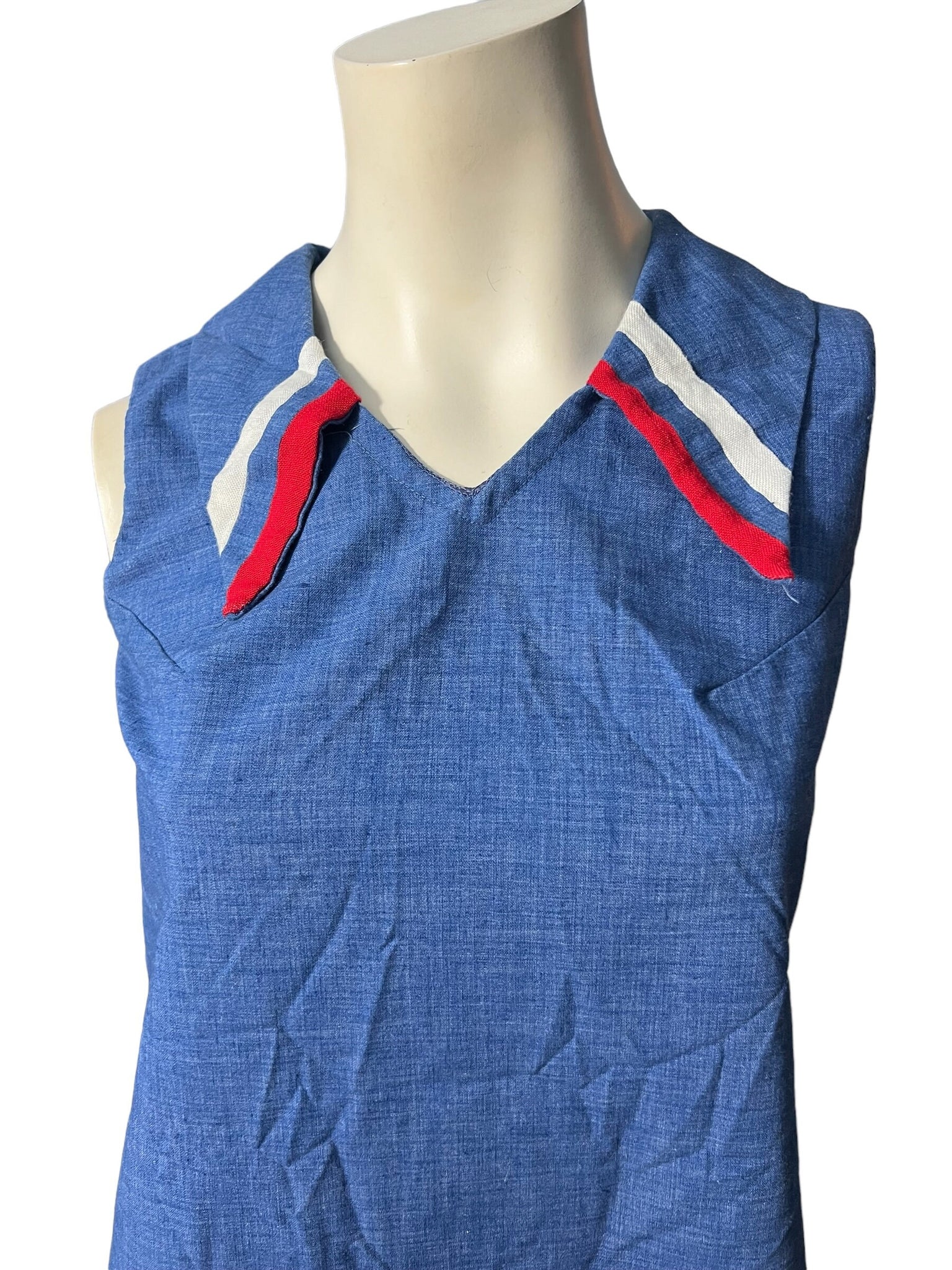 Vintage 70's blue mini dress M