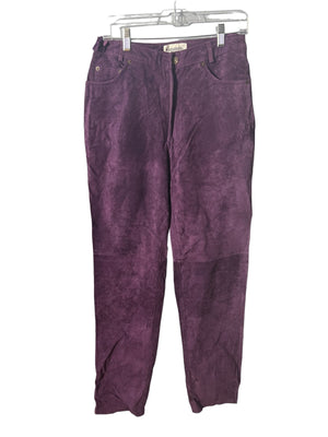 Vintage purple leather pants 8 L
