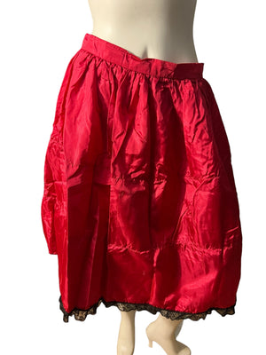 Vintage red crinoline skirt M