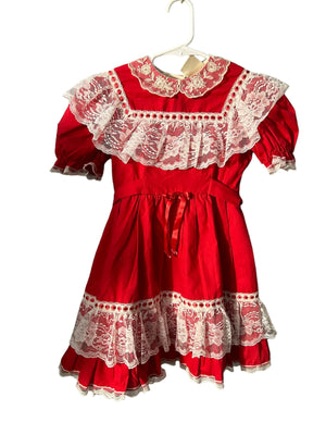 Vintage kis's red pageant dress 6 Little Princess