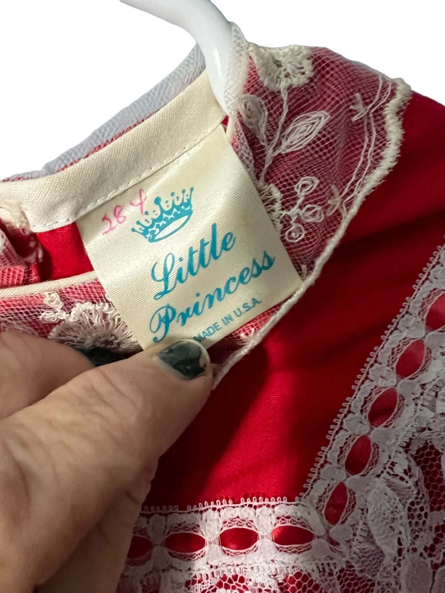 Vintage kis's red pageant dress 6 Little Princess