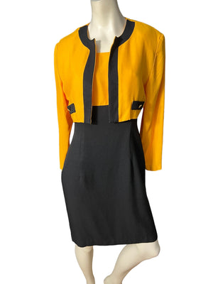 Vintage color block 80’s dress & jacket 12