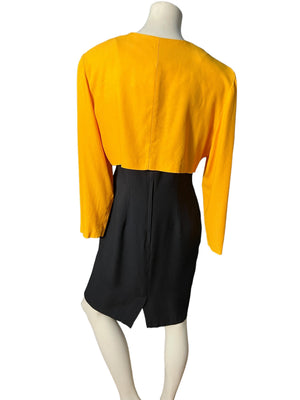 Vintage color block 80’s dress & jacket 12