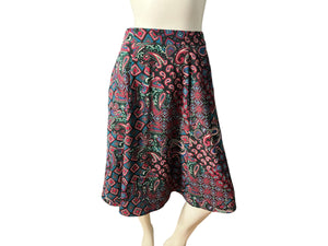 Vintage 80's paisley skirt 10