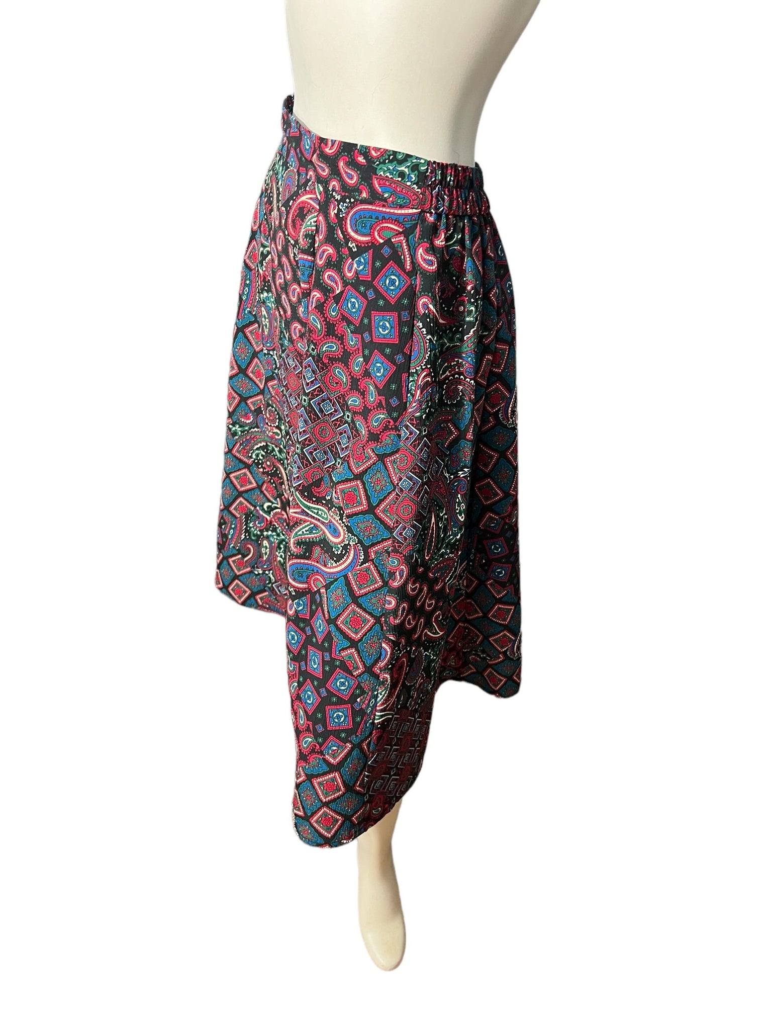 Vintage 80's paisley skirt 10