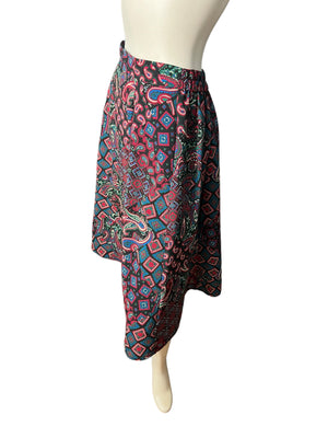 Vintage 80's paisley skirt 10