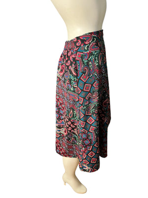 Vintage 80's paisley skirt 10