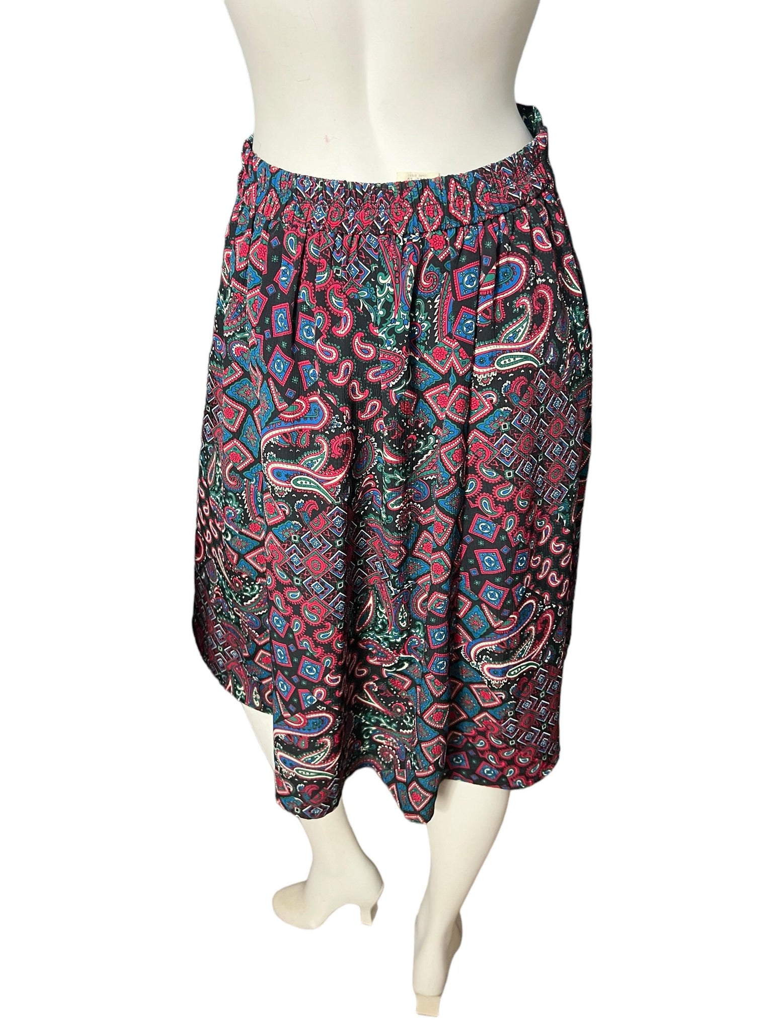 Vintage 80's paisley skirt 10