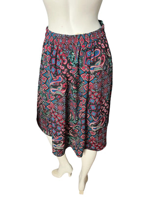 Vintage 80's paisley skirt 10