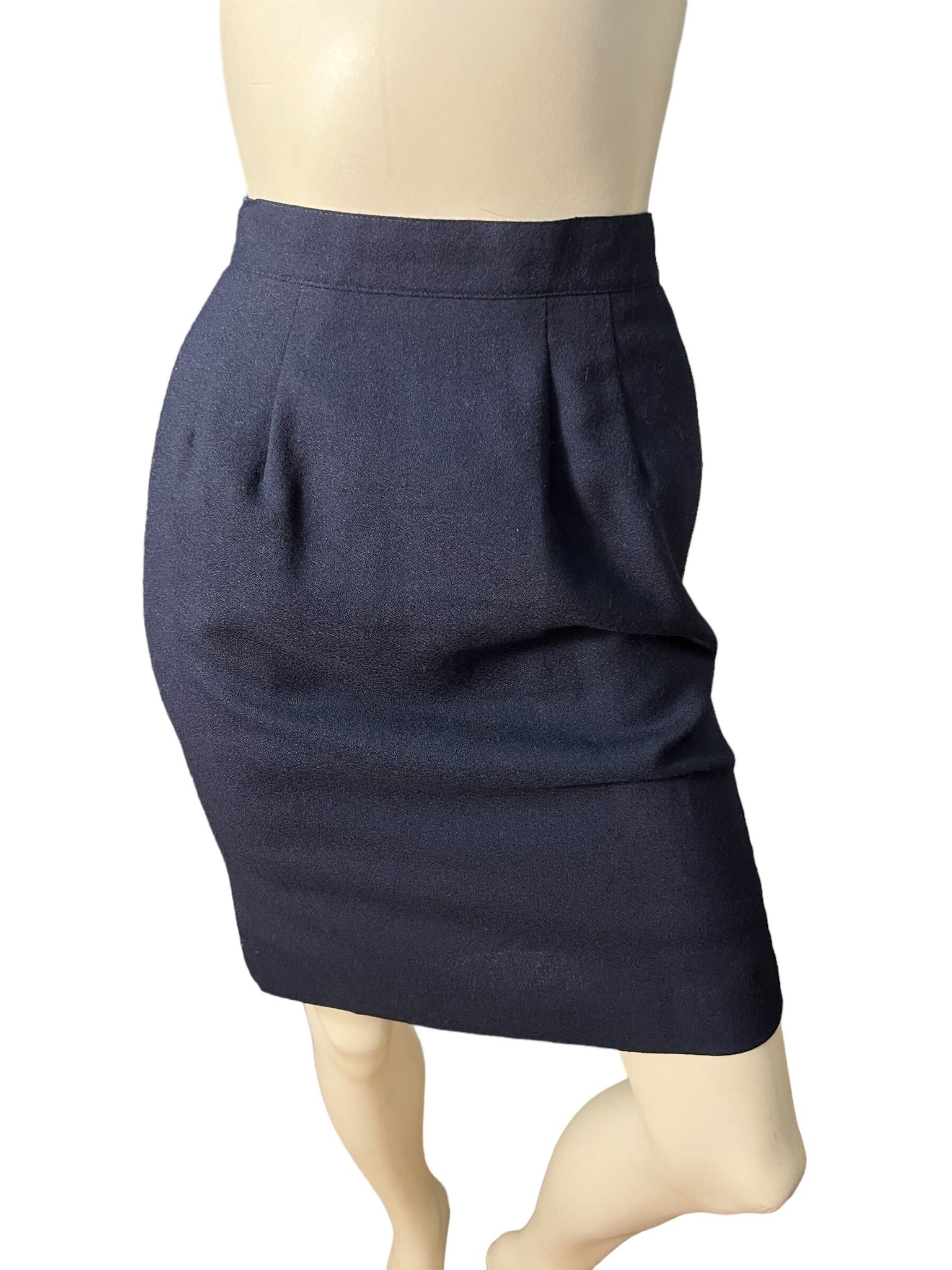 Vintage blue Lord & Taylor wool skirt 2