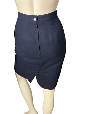 Vintage blue Lord & Taylor wool skirt 2