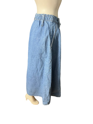 Vintage 80's long jean skirt L Venice Blues
