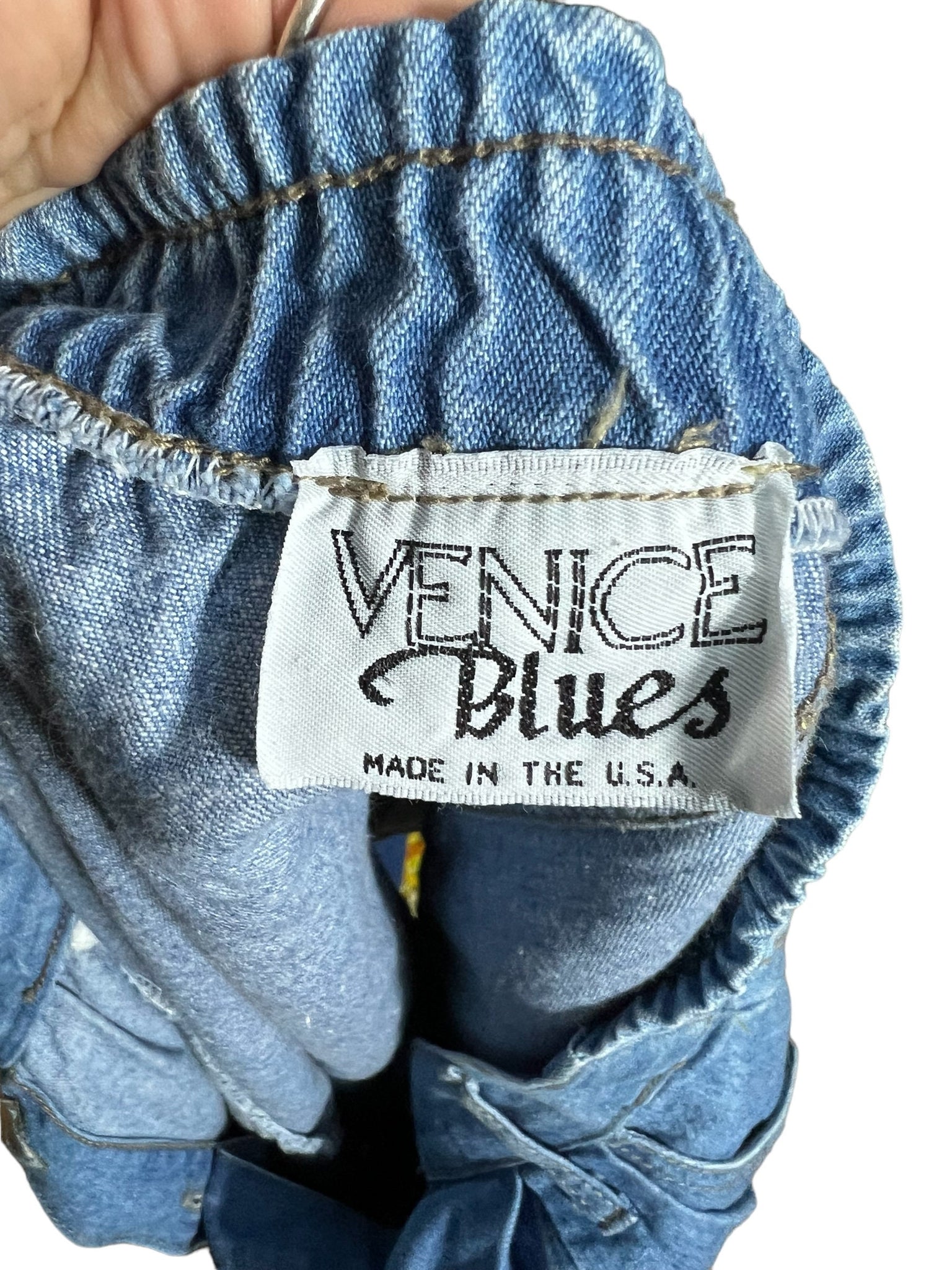 Vintage 80's long jean skirt L Venice Blues