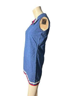 Vintage 70's blue mini dress M