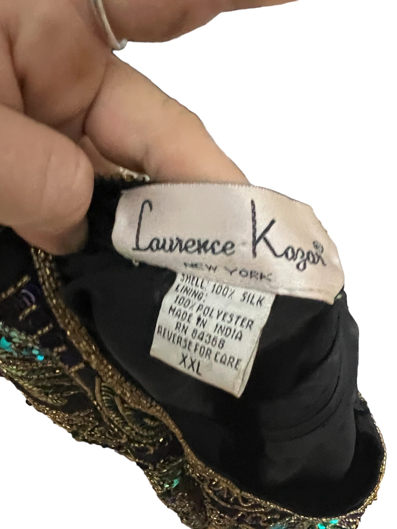 Vintage bead and sequin top XXL Kazar