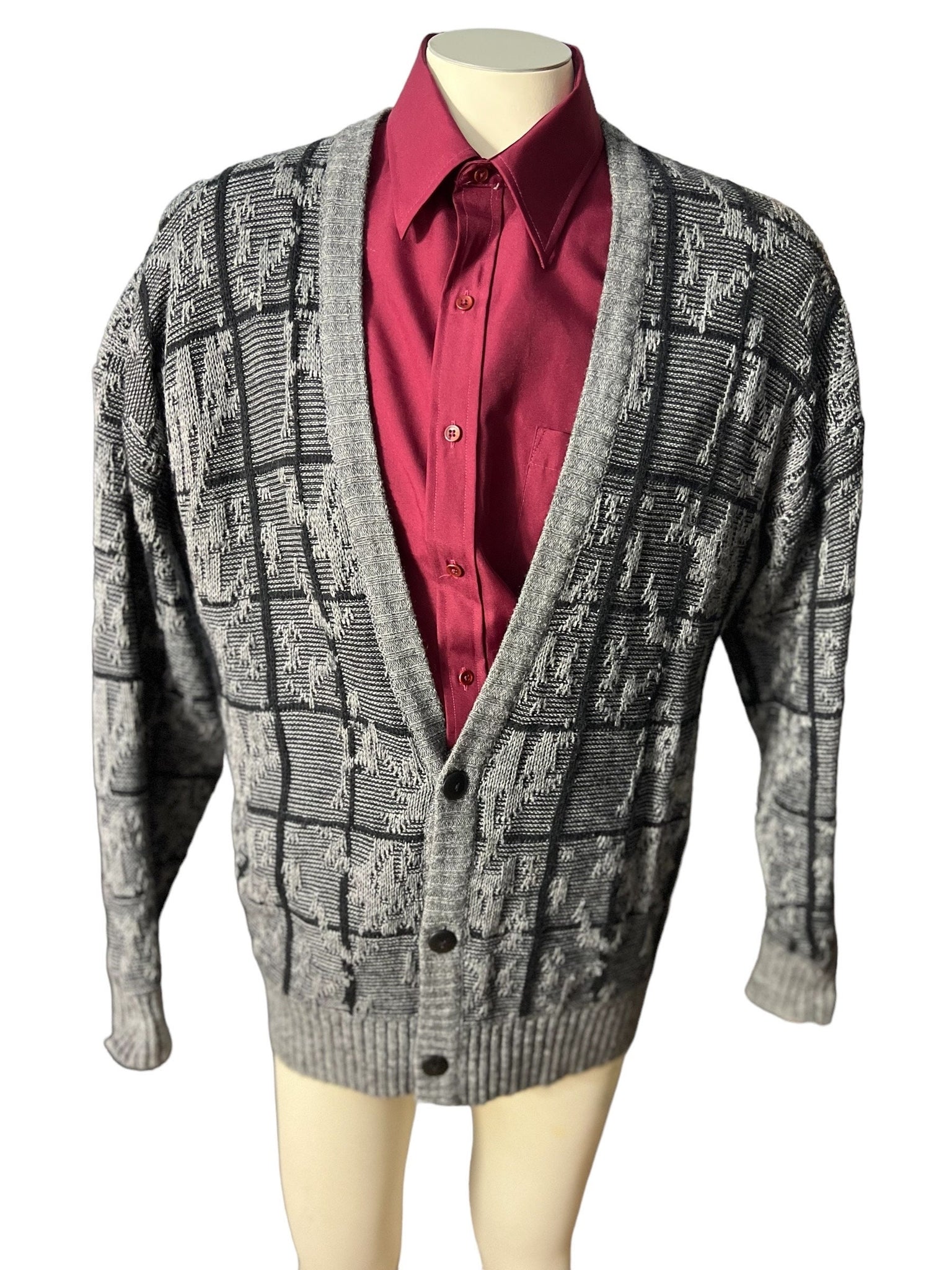 vintage men's cardigan sweater L Method