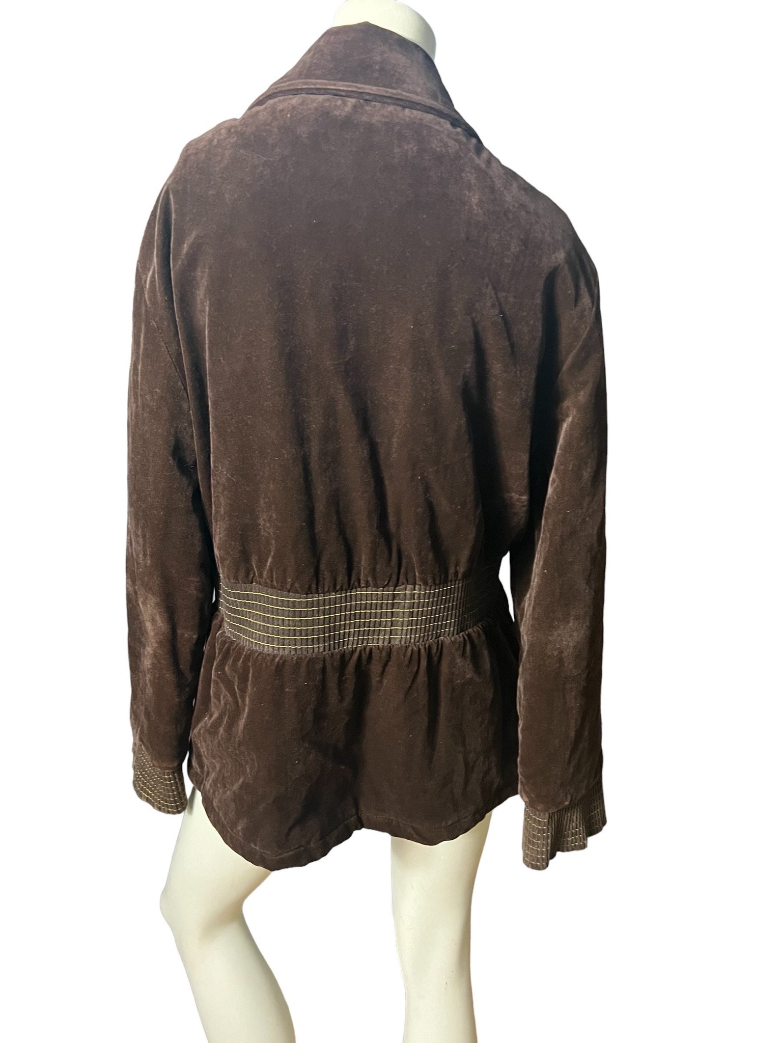 Vintage 70's velvet brown jacket 46 L