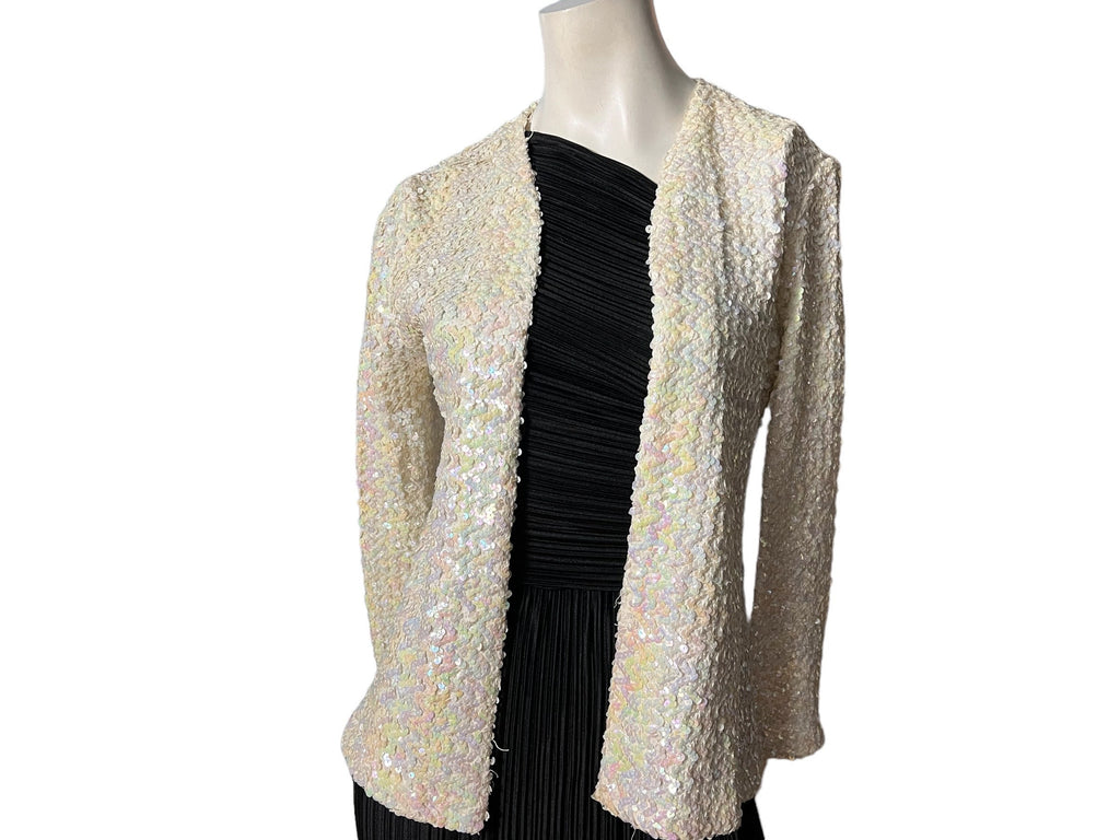 Vintage pastel sequin jacket M