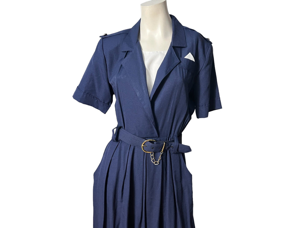 Vintage 80’s blue dress 10 M Breli Original