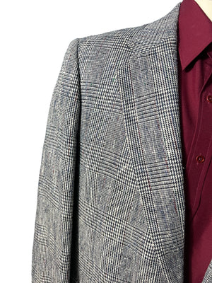 Vintage men's plaid suit jacket 44 Banker's Hall