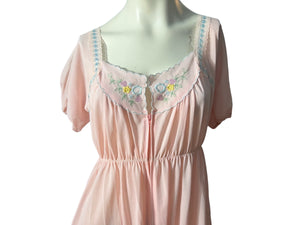 Vintage 60's pink nightgown M Gossard Artemis