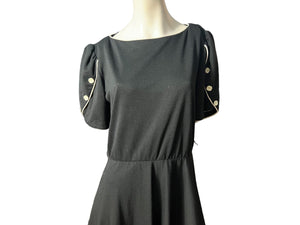 Vintage 80's black dress L jersey