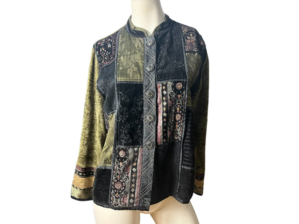 Vintage 80's patchwork jacket S Flashback