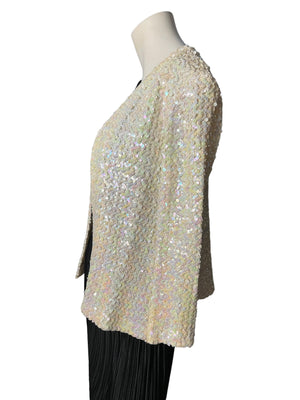 Vintage pastel sequin jacket M
