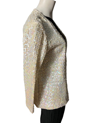 Vintage pastel sequin jacket M