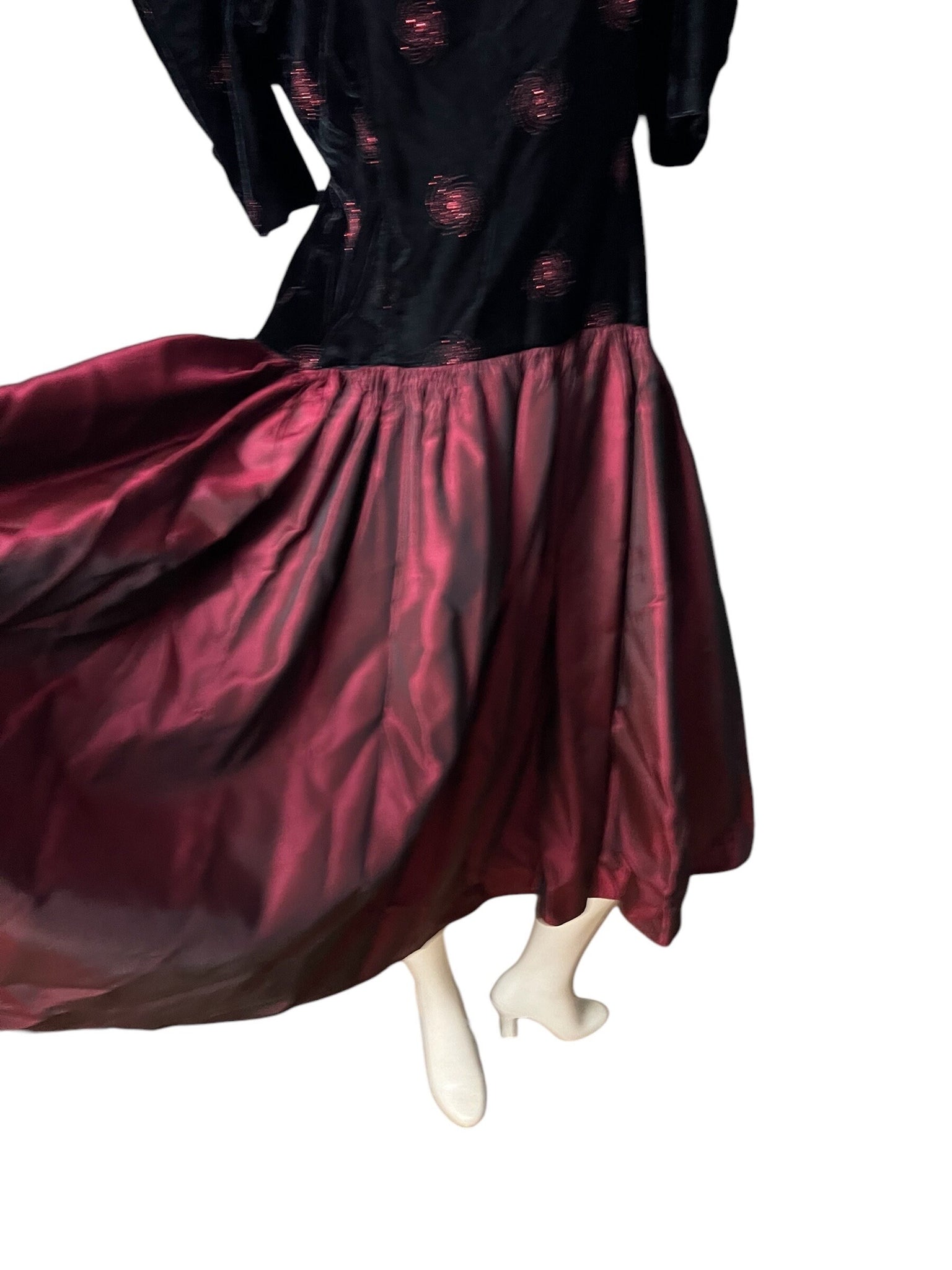 Vintage 80's prom dress velvet L