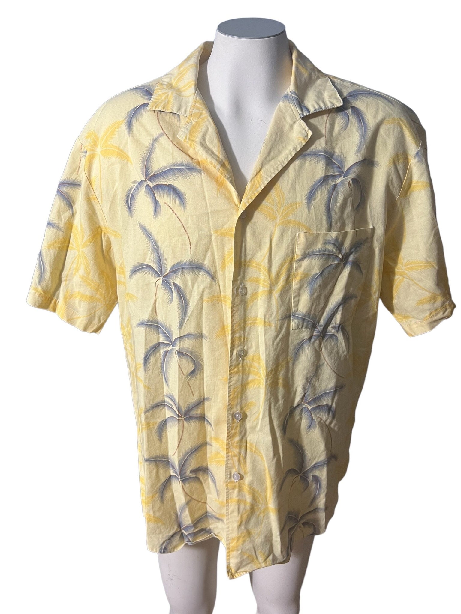 Vintage yellow Hawaiian shirt XL