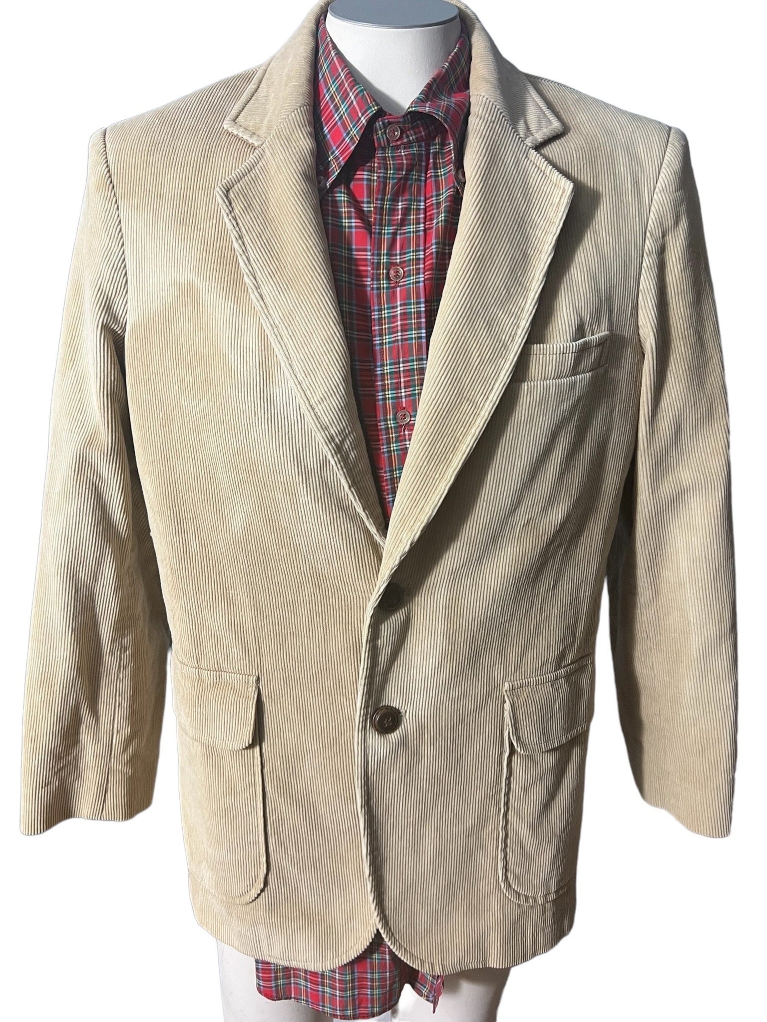 Vintage tan corduroy suit jacket 40 R