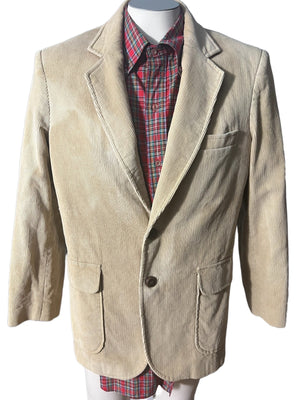 Vintage tan corduroy suit jacket 40 R
