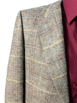 Vintage Neiman Marcus plaid suit jacket 44