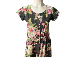Vintage 80's floral dress 3/4 S Avon