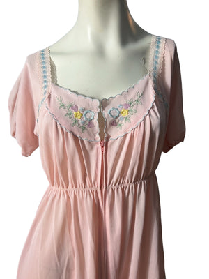 Vintage 60's pink nightgown M Gossard Artemis
