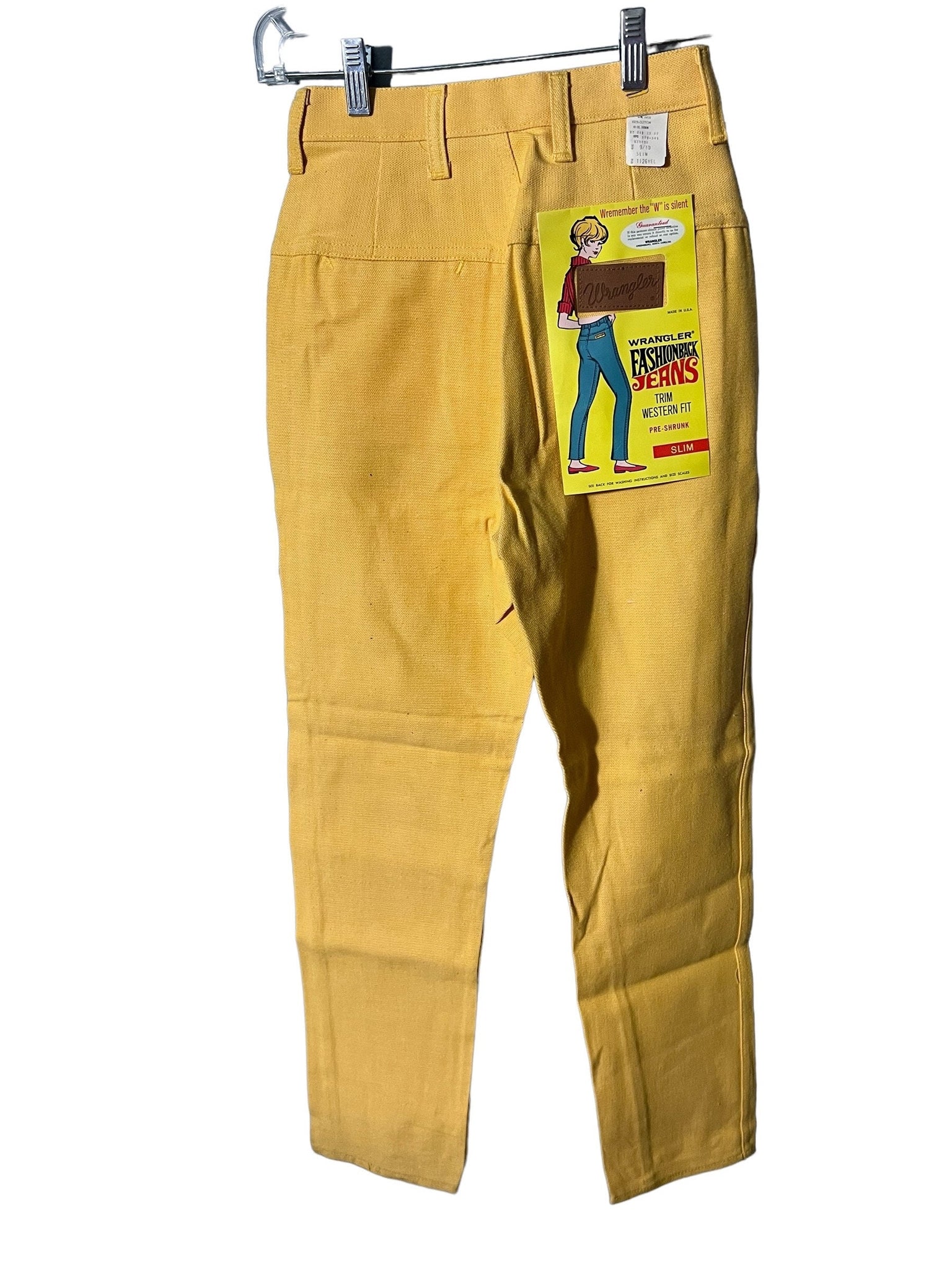 Vintage 60's yellow DS wrangler jeans XS western