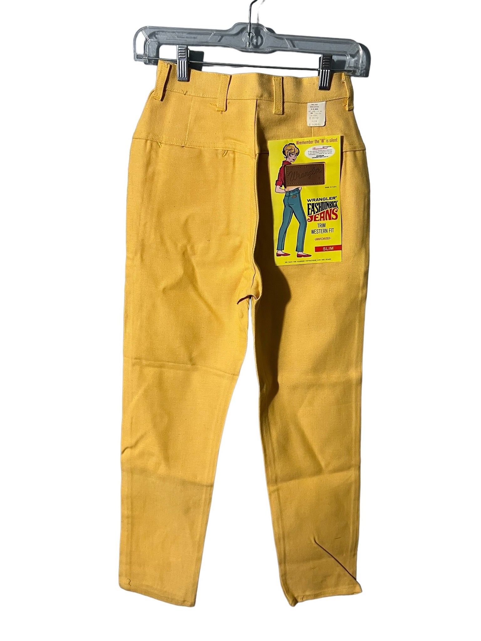 Vintage 60's yellow wrangler jeans 24 western fit