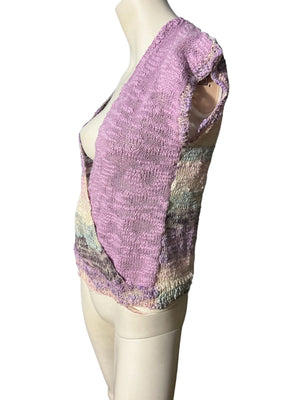 Vintage 70's purple sweater top L