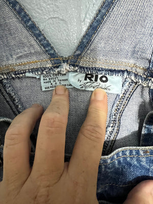 Vintage 80's striped overalls by Rio S