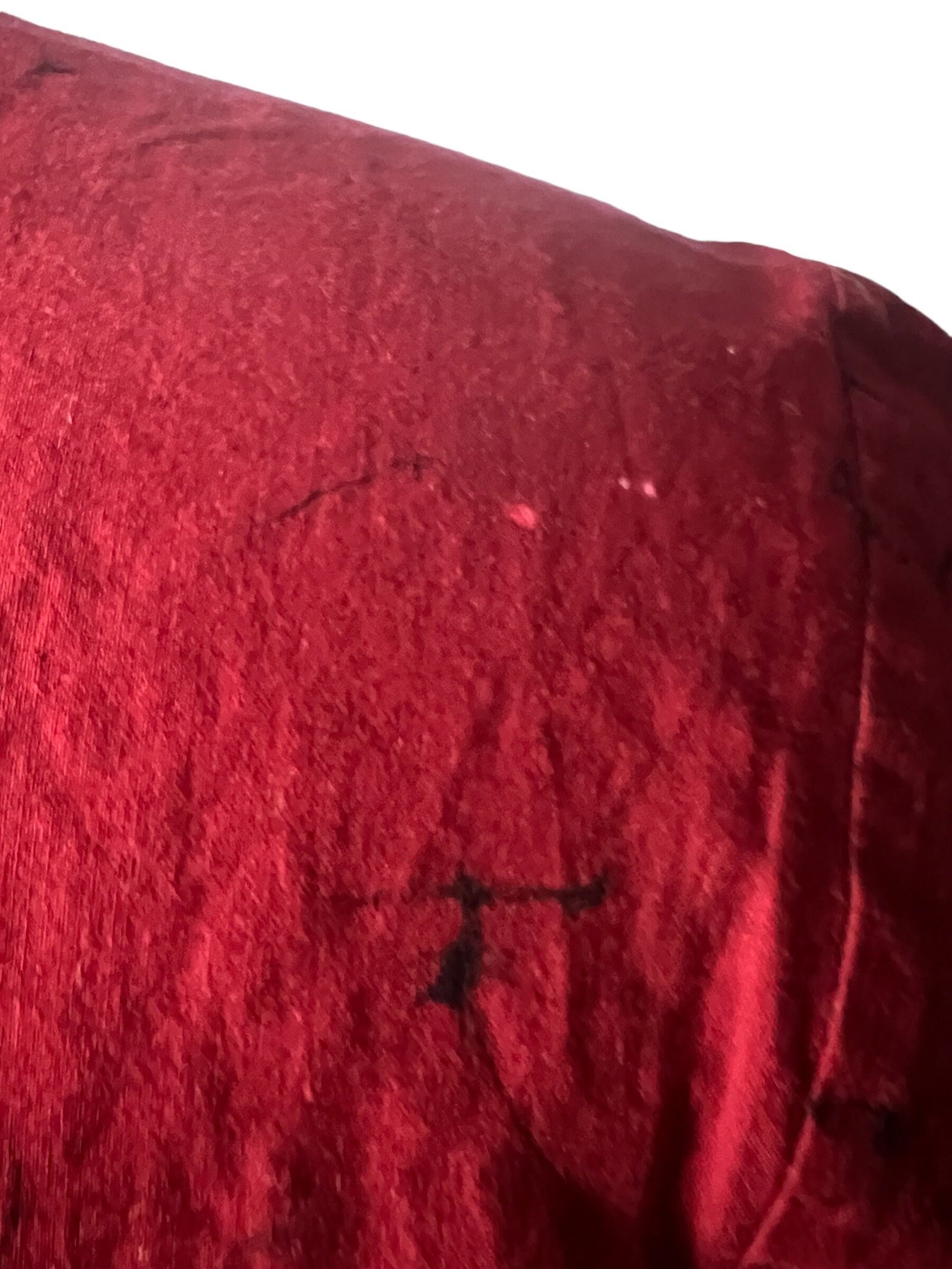 Vintage batik men's shirt M red & black