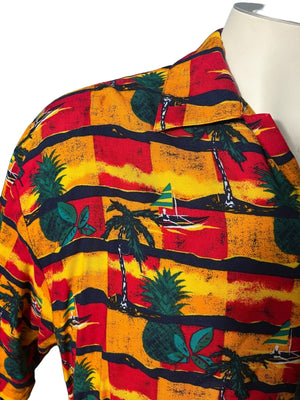 vintage 80’s tribal short button up S Towncraft
